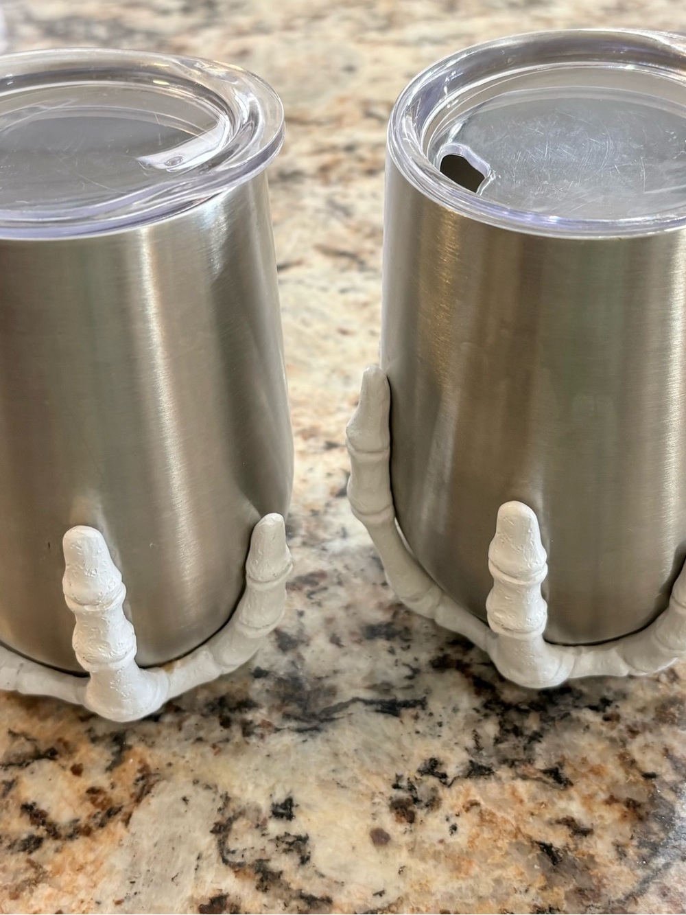 Stainless Steel Insulated Tumbler with White Skeleton Base